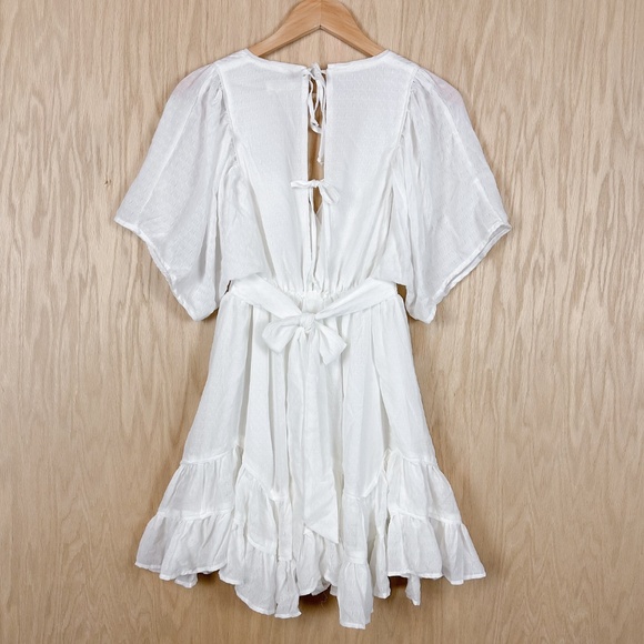 STORIA White Ruffle Mini Dress - Picture 5 of 9